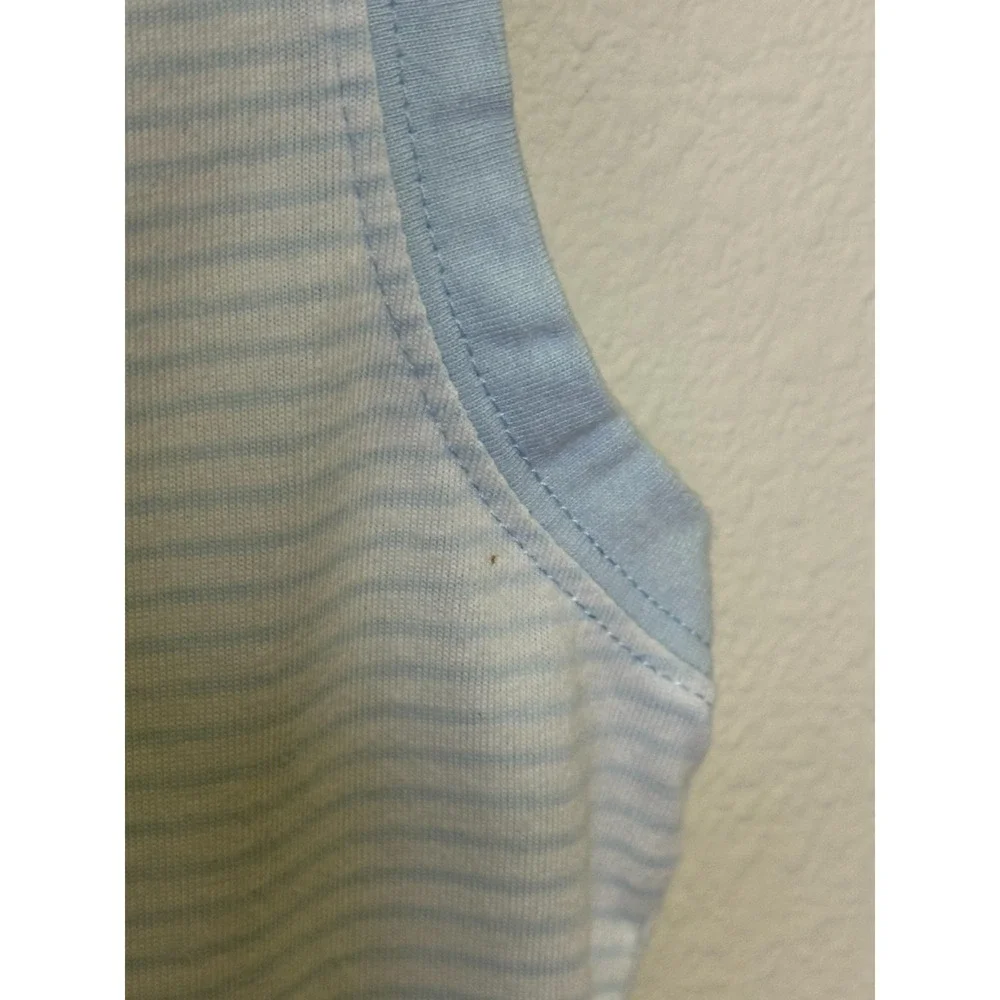 Nike Golf Alpha Project Small Sleeveless White Blue Striped Polo Womens Size (S)